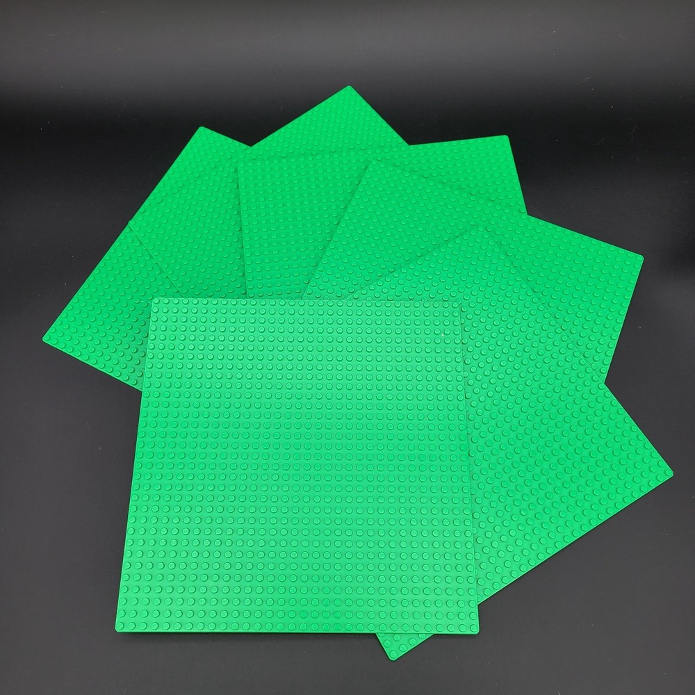 6 LEGO Green Baseplates 32x32 Studs Standard Size Building Plates Lot #3811